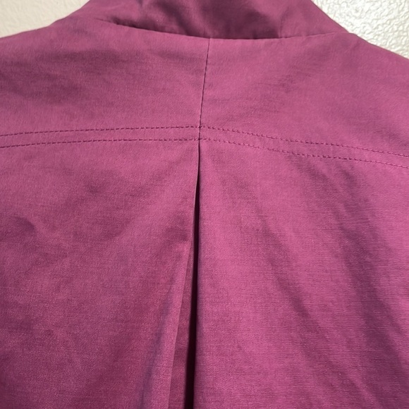 J. Peterman Brushed Cotton Blend Purple Plum Belted Trench Coat - Picture 8 of 8